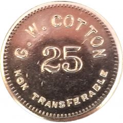 25 Cents - G. W. Cotton