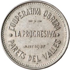 1 Peseta - Cooperativa Obrera La Progresiva