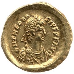 Tremissis - Theodosius II VICTORIA AVGVSTORVM, Constantinopolis