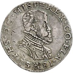 ½ Daalder `½ Philipsdaalder` - Philip II Ghent