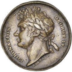 Medalet - George IV `The Coronation`, brass