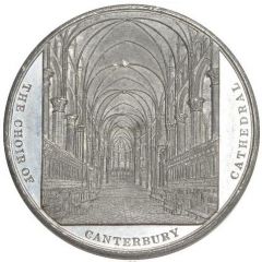 Medal - Victoria Canterbury Cathedral, white metal