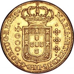 4000 Réis - Maria I and Pedro III Lisbon and Rio de Janeiro Mints