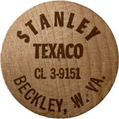 Wooden Nickel - Stanley Texaco Beckley, West Virginia