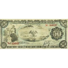 50 Pesos Gobierno Provisional de Mexico