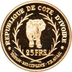 25 Francs CFA Félix Houphouët-Boigny