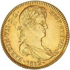 4 Escudos - Fernando VII Large Draped Bust