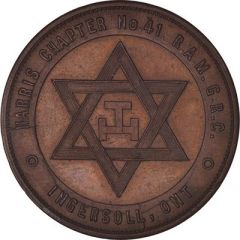 Masonic Penny - Harris Chapter No. 41 Ingersoll, Ontario