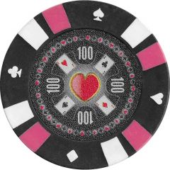 Poker Chip Suited, 2 Stripe - 100