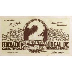 2 Pesetas Sardañola-Ripollet, Federación Local de Colectividades