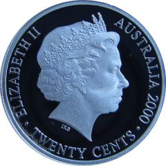 20 Cents - Elizabeth II 4th Portrait - Masterpieces in Silver - 20th Century Monarchs