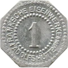 1 Pfennigs - Adolfshütte Frank`sche Eisenwerke G.M.B.H.