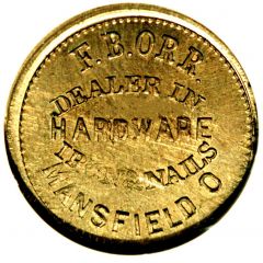 Civil War Merchant Token - F.B. Orr Hardware Mansfield, OH