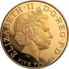 5 Pounds - Elizabeth II Entente Cordiale, Gold Proof