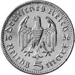 5 Reichsmark Martin Luther - Mule Pattern
