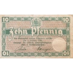 10 Pfennig Staatskassenschein