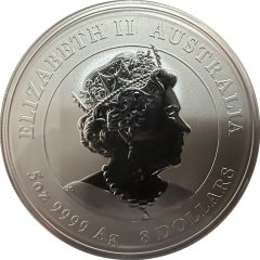 8 Dollars - Elizabeth II Posthumous, 6th Portrait - Year of the Rabbit - Silver Bullion