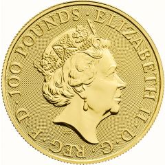 100 Pounds - Elizabeth II Unicorn of Scotland, 1 oz Fine Gold