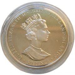 50 Pence - Elizabeth II Coronation, silver, colored