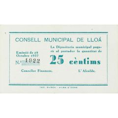 25 Céntimos Lloá