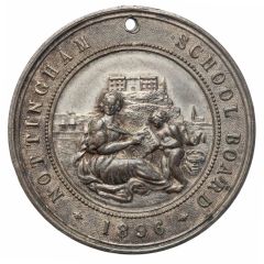 Award Nottingham School Board, silvered white metal