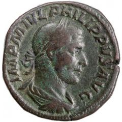 Sestertius - Philippus I VICTORIA AVG S C, Victory