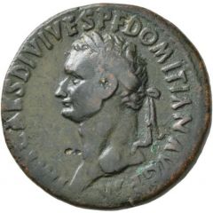Sestertius - Domitian TR P COS VII DES VIII P P S C, Minerva