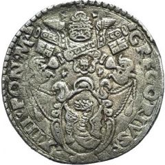1 Testone - Gregory XIII