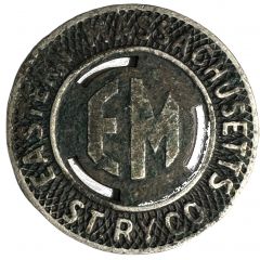1 Zone Fare - Eastern Massachusetts Street Railway Company Brockton, Massachusetts