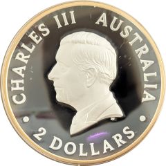 2 Dollar - Charles III 1st Portrait - Australian Kookaburra