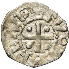 Denier - Lothair and count Herbert Troyes mint