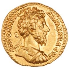 Aureus - Marcus Aurelius P M TR P XIX IMP II COS III, Victory
