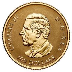100 Dollars - Charles III Gleaming Maple Leaves