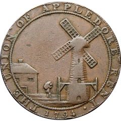 1/2 Penny Kent - Appledore / W. Peckham