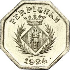 10 Centimes - Chambre Syndicale des Commerçants - Perpignan [66] Nickel-silver