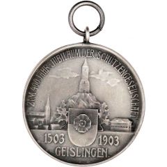 Medal - 400th anniversary of the shooting club Geislingen