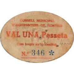 1 Peseta Aigüesbones de Montbui