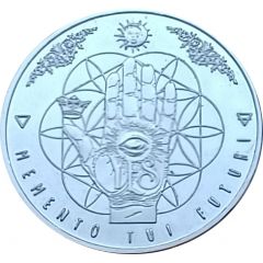 Jeton touristique - Fonderie Saint Luc - Bretagne - Memento tui futuri - Nosce te ipsum - Tempori . servire Argenté