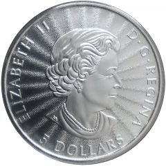 5 Dollars - Elizabeth II Polar Bear, Silver