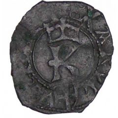 Denier Coronat - Charles VIII Ks and Lilies