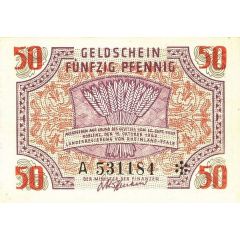 50 Pfennig Rheinland-Pfalz, French occupation