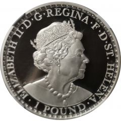1 Pound - Elizabeth II Una and the Lion - 1oz gold plated silver