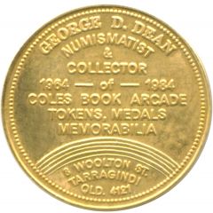 Medal - George Dean But one E.W. Cole
