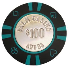 Token/Chip - 100 Dollars - Palm Casino Aruba Casino Chip