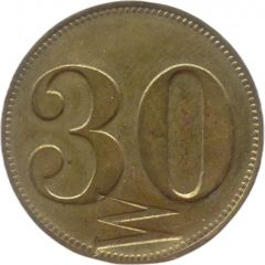 30 Pfennig Werth-Marke, Countermarked `W`