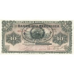 10 Pesos Overprint on P#157