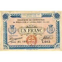 1 Franc - Chambre de Commerce de Moulins et Lapalisse 03
