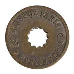 20 centimes à consommer - Bussoz - Paris [75] troué en étoile à 12 branches