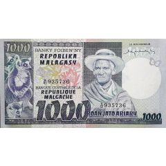 1000 Francs / 200 Ariary