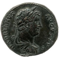 Sestertius - Hadrian IVSTITIA AVG P P COS III S C, Justitia